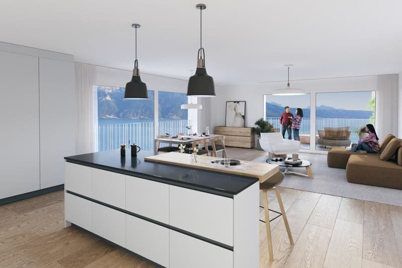 Chexbres : Magnifique appartement avec grande terrasse de 53m2 et vue partielle sur le Lac (2)