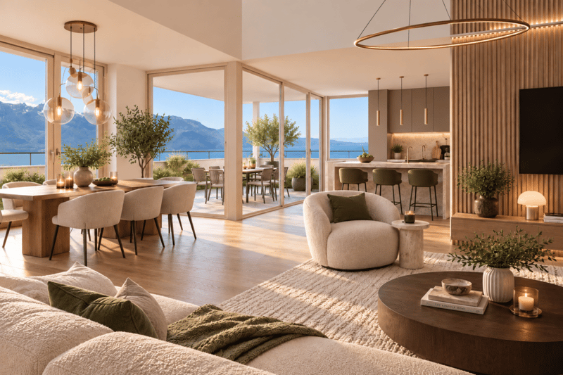 Chardonne - Magnifique villa accolée neuve de 6.5 pces avec une vue imprenable sur le Léman (1)