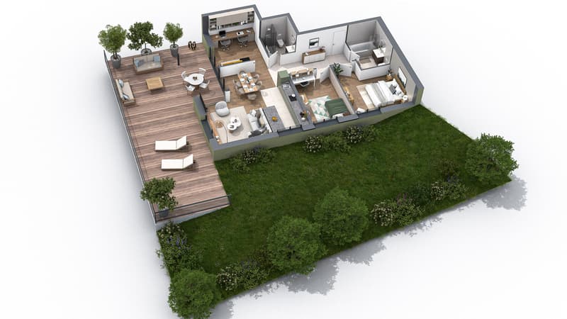 4,5 PCES AVEC BALCON, TERRASSE ET JARDIN - EN EXCLUSIVITÉ (7)