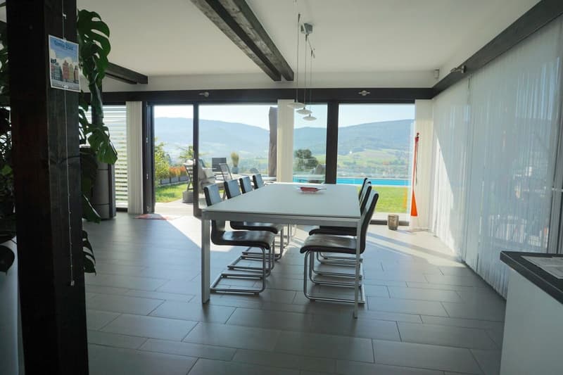 ARI-244 Splendide villa d'architecte avec piscine et vue imprenable sur le hauts de Delémont (18)