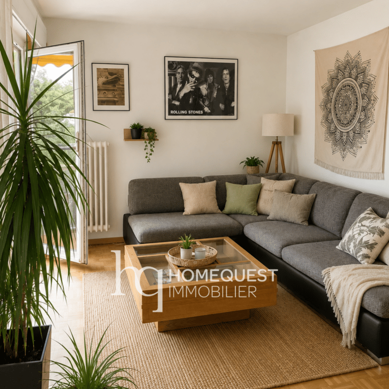 Appartement lumineux de 72 m² avec balcon plein sud, garage-box et potentiel de transformation en 3 pièces, dans un environnement résidentiel recherché à Pully. (6)
