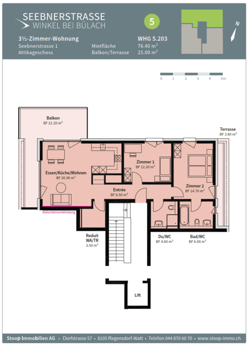 Stilvolle, moderne Wohnung in gepflegter Überbauung! (9)