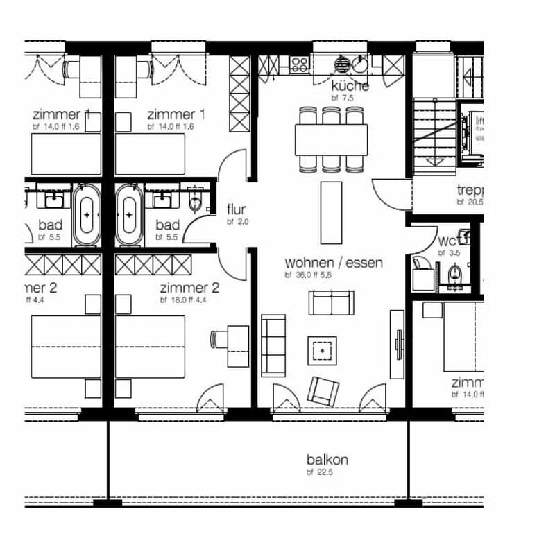 Moderne, helle Wohnung - grosser Balkon (7)