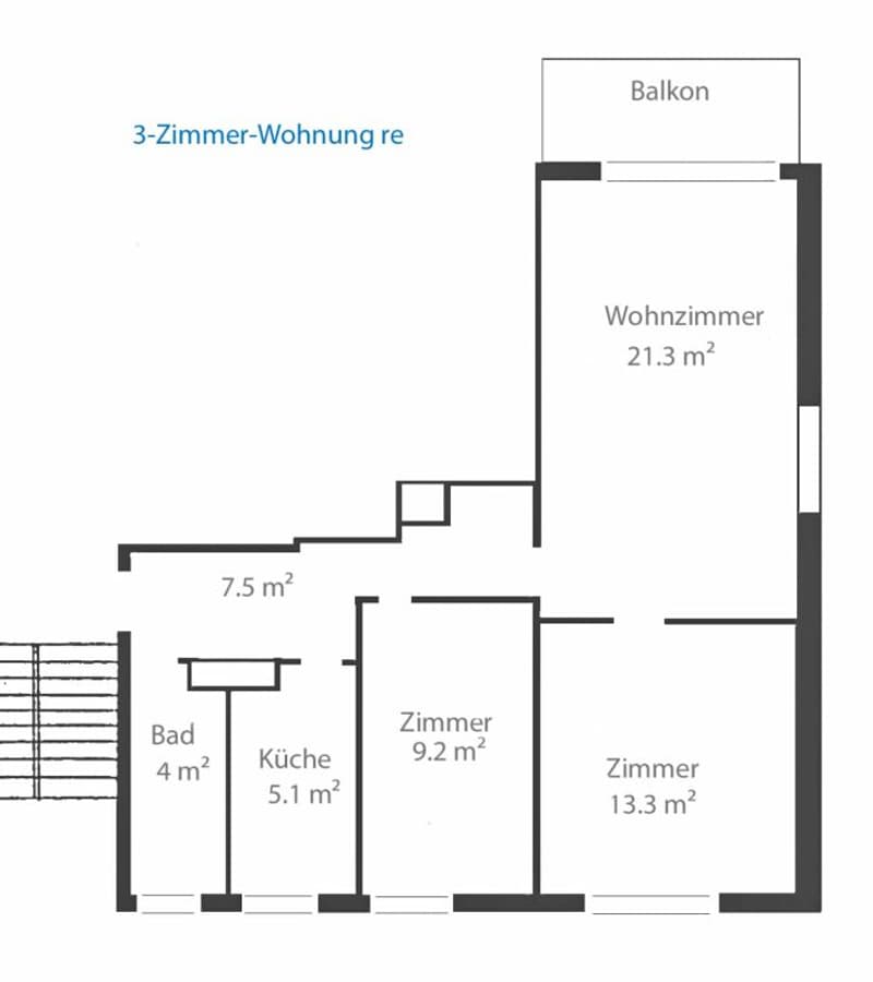 3-Zimmer-Wohnung an ruhiger und grüner Lage (9)
