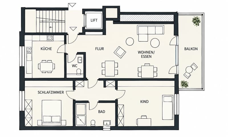 Charmante 3.5-Zimmer-Wohnung mit Balkon (7)