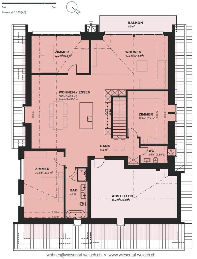 Grosszügige 2.5-Zimmer Dachwohnung in Weiach (6)