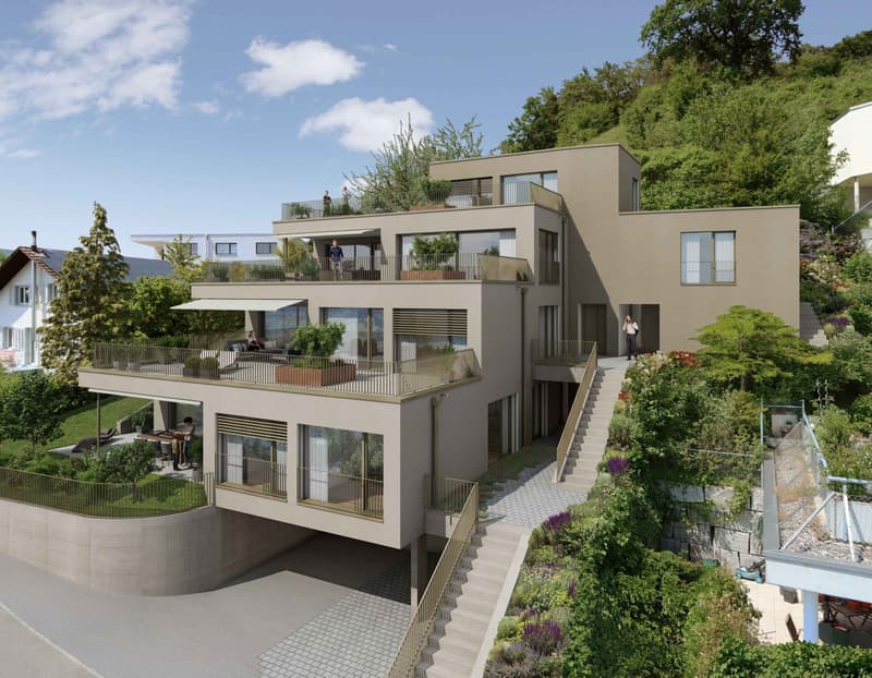 Neubau: Terrassenhäuser an bester Südhanglage in Erlinsbach (1)