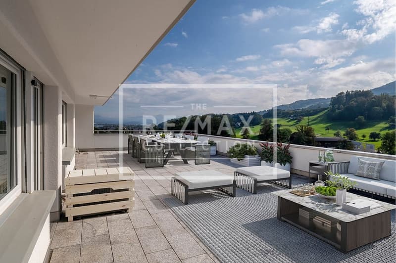 Exklusive 6.5-Zimmer-Terrassen-Wohnung mit herrlicher Aussicht und 5 Garagenplätzen! (4)