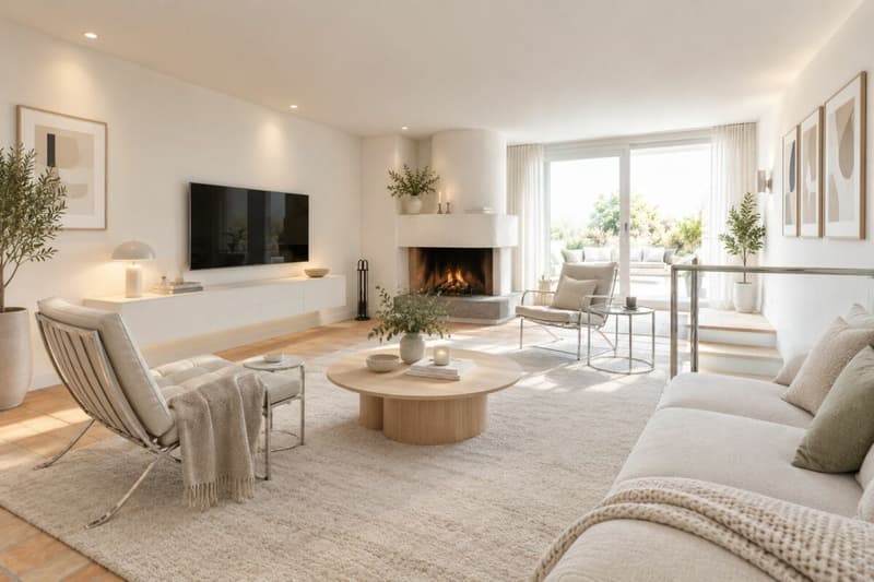 Einrichtungsbeispiel Wohnzimmer obere Ebene