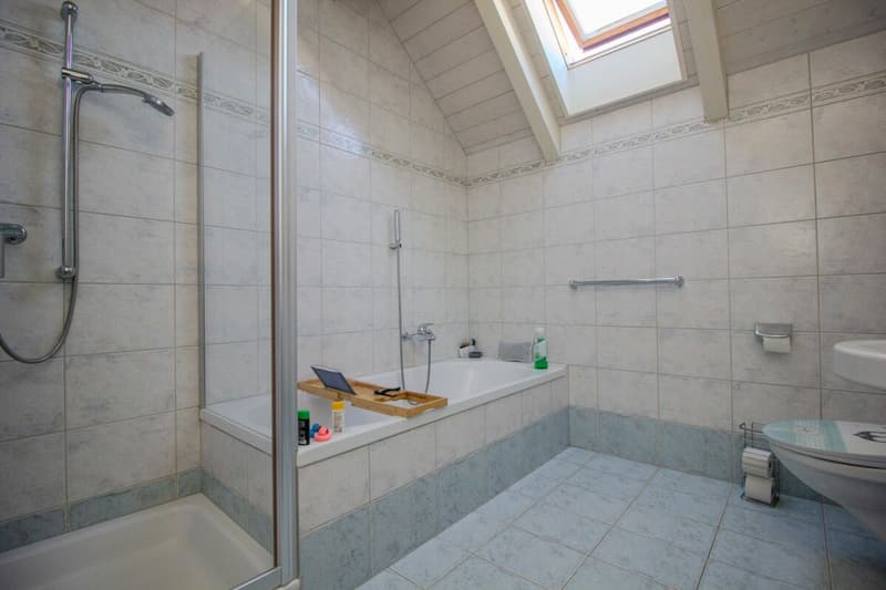 Bad mit WC, Dusche und Badewanne