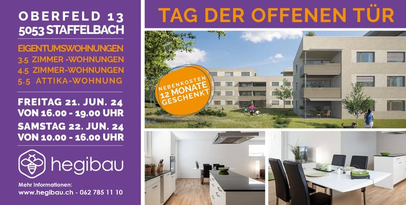 1.5 Zi.-Wohnung Wohnen «Im Oberfeldpark» in Staffelbach - Haus C (1)