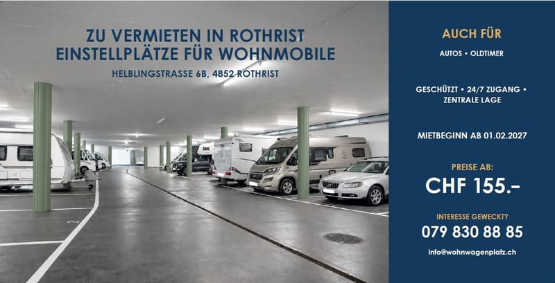 Einstellplätze in Rothrist – sicher, zentral und jederzeit zugänglich (1)