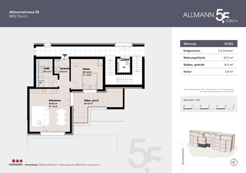 2.5 Zimmerwohnung in Zürich (11)