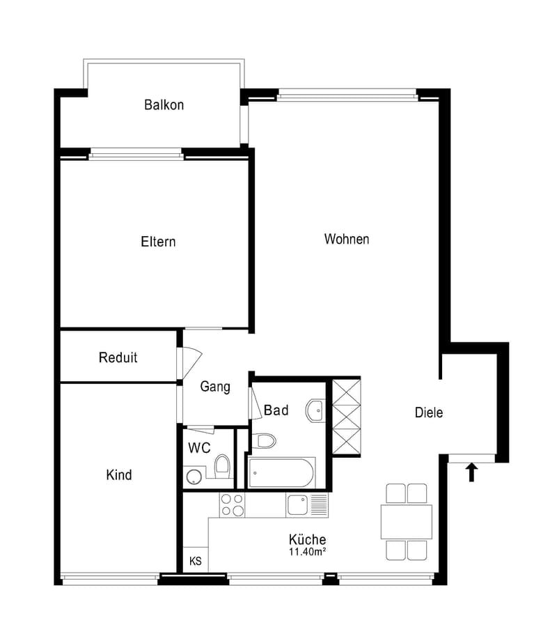 3.5 Zimmer-Wohnung in Neuhausen am Rheinfall (10)