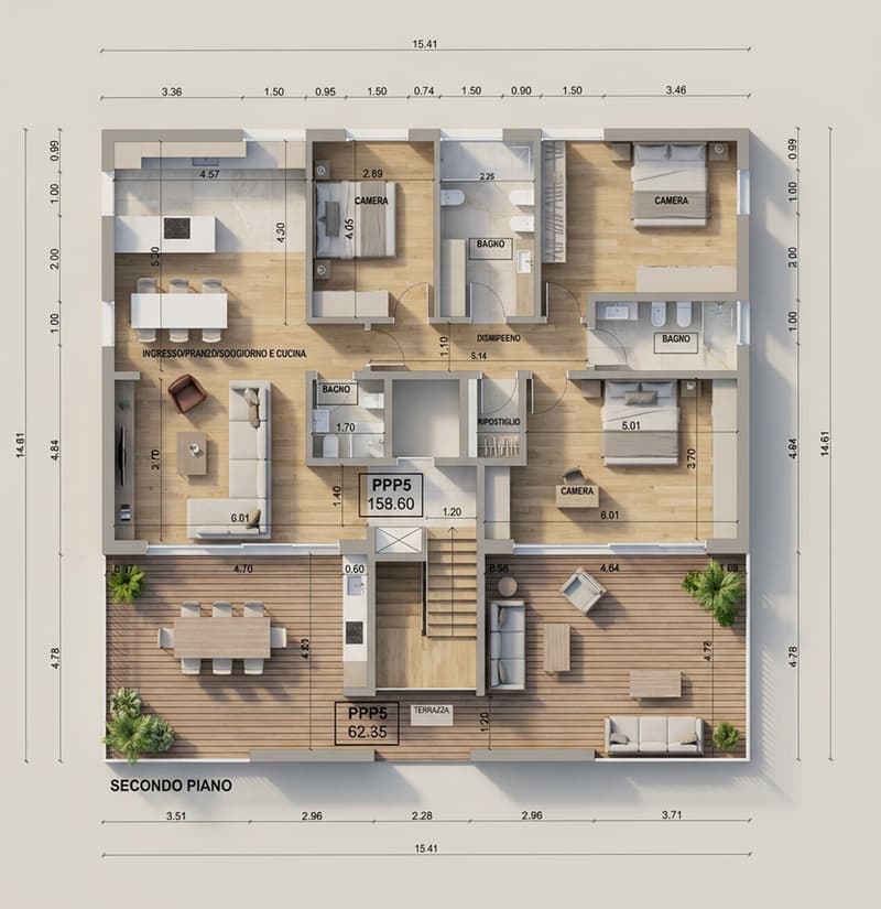 RENT TO BUY - MODERNO ATTICO 4.5 CON TERRAZZE A LIGORNETTO (10)