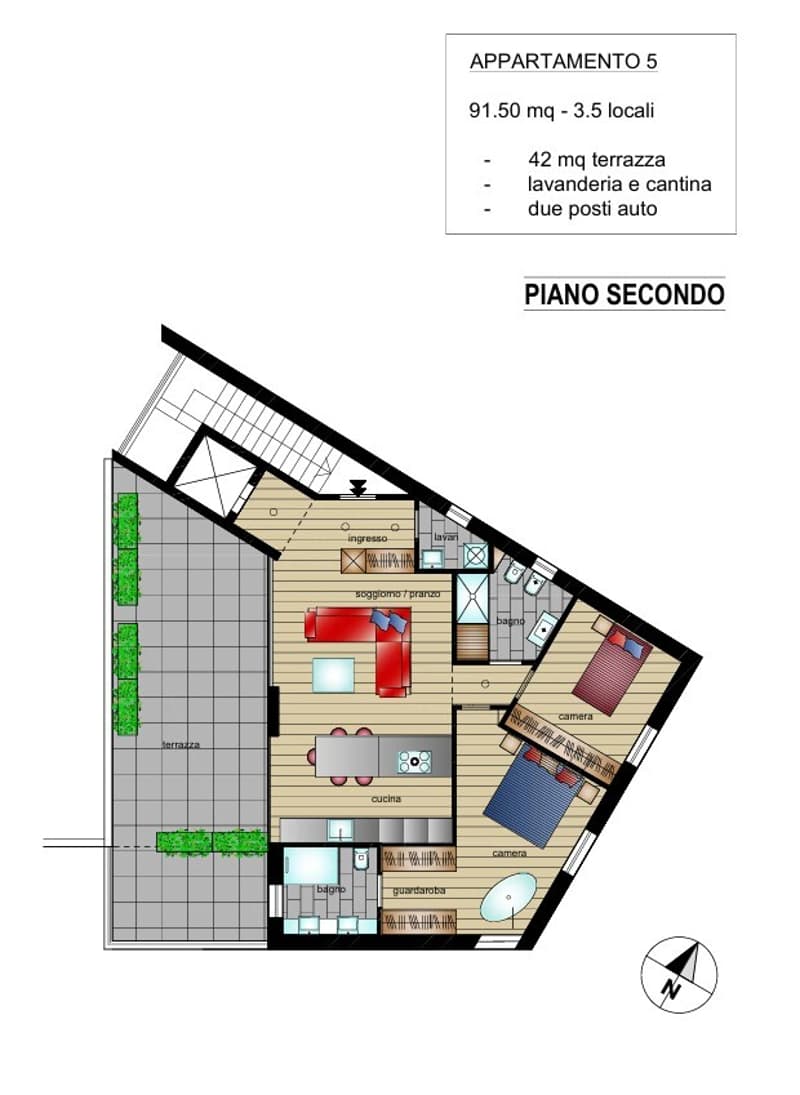 MODERNO ATTICO 3.5 LOCALI CON TERRAZZA NEL VERDE A LUMINO (11)