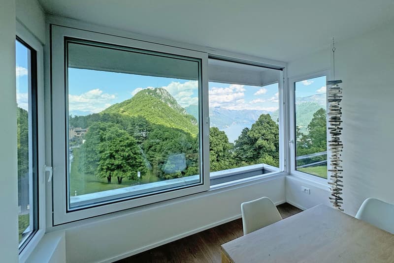 STUPENDO E AMPIO 4.5 LOCALI VISTA LAGO NEL VERDE A CARONA (5)