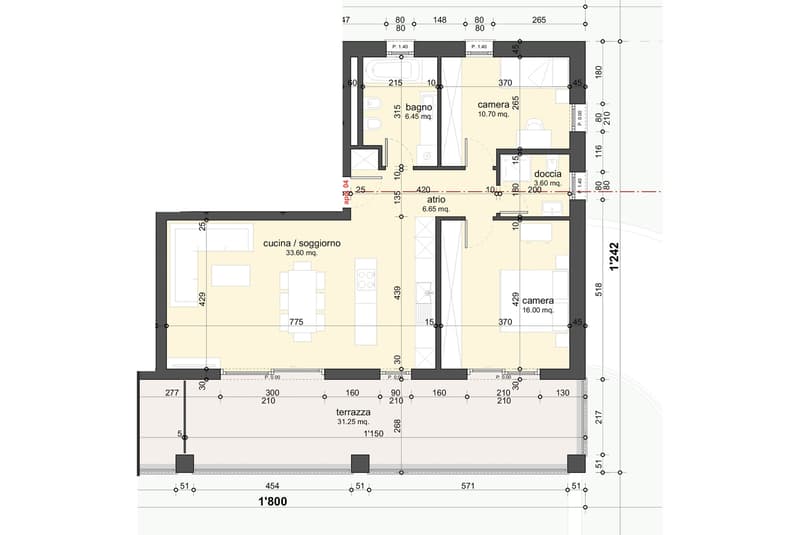 BEL 3.5 LOCALI DI NUOVA EDIFICAZIONE CON TERRAZZA AD AGNO (7)