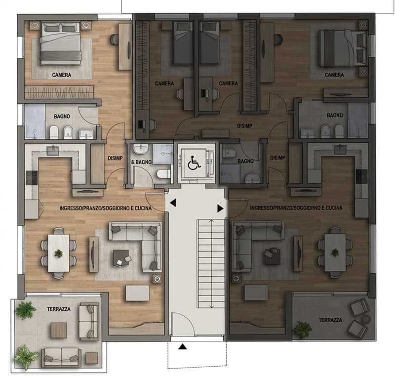 ACCOGLIENTE E MODERNO 2.5 LOCALI CON GIARDINO A LIGORNETTO (8)