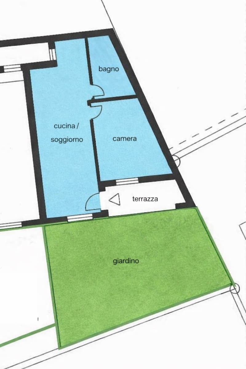 LUMINOSO 2.5 LOCALI CON PISCINA E AMPIO GIARDINO A BARBENGO (10)