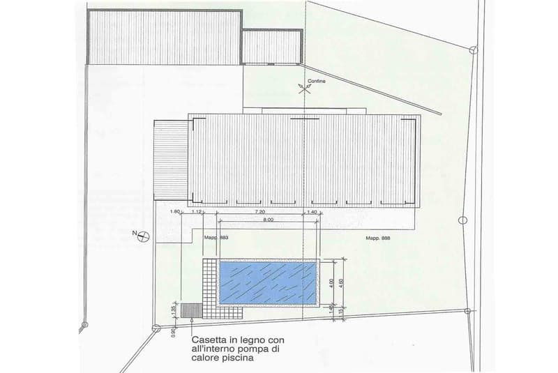 CASA GEMELLA DI 8.5 LOCALI CON PISCINA E TERRENO A MELANO (10)