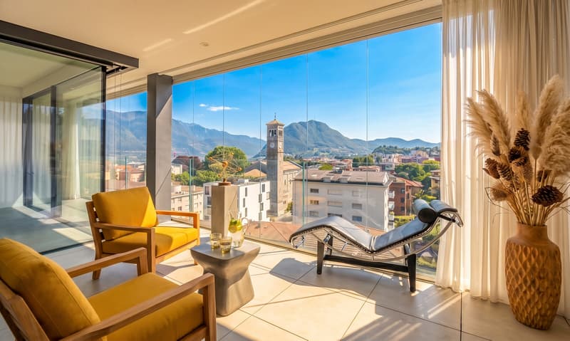 LUMINOSO 3.5 LOCALI CON TERRAZZA E VISTA LAGO A MASSAGNO (1)
