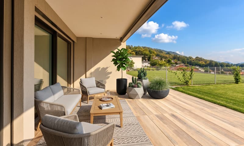 MODERNO E AMPIO 2.5 CON GIARDINO PRIVATO A PONTE CAPRIASCA (2)