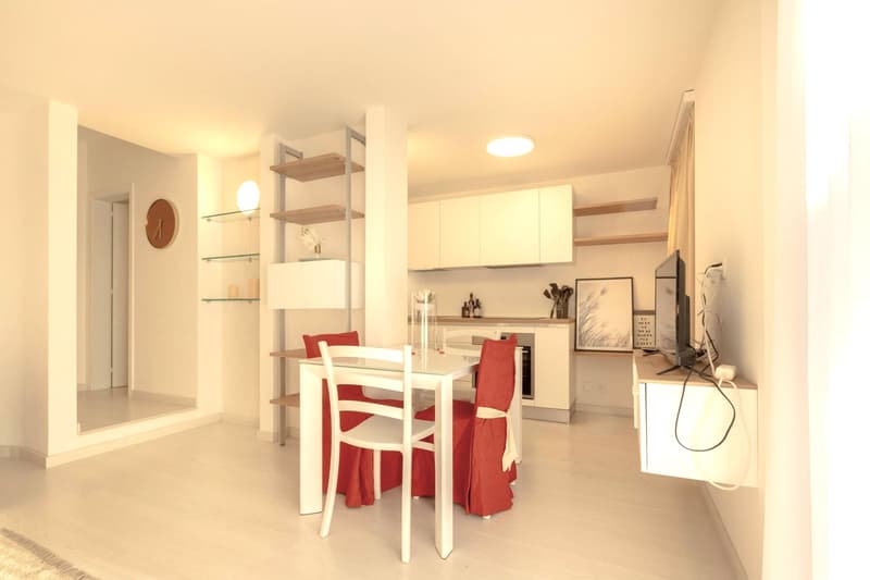 BELLISSIMO 1.5 A REDDITO CON GIARDINO E PISCINA A MORCOTE (5)