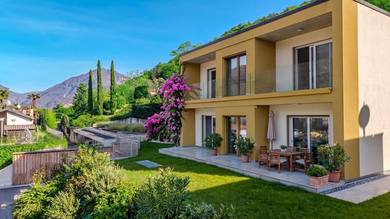 OCCASIONE R2B - 4.5 LOCALI CON GIARDINO VISTA LAGO A BRUSINO (1)