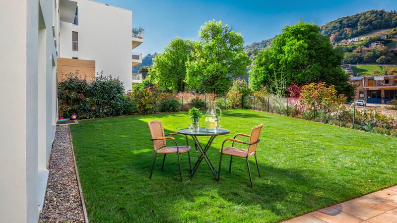 SPLENDIDO 4.5 LOCALI CON GIARDINO PRIVATO A LUGANO FIGINO (3)