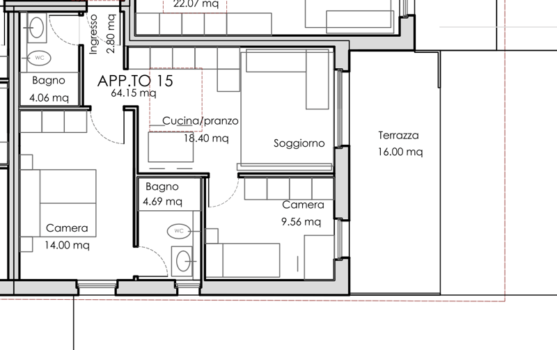 SPLENDIDO 3.5 LOCALI ULTIMO PIANO CON ROOF TOP A VACALLO (7)