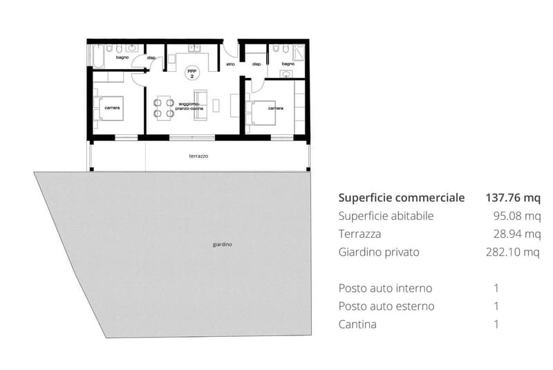 NUOVO 3.5 LOCALI CON GIARDINO PRIVATO E TERRAZZA A CASLANO (4)