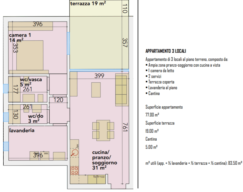 3.5 LOCALI IN EDIFICAZIONE CON TERRAZZA DI 19 MQ A RIVERA (4)