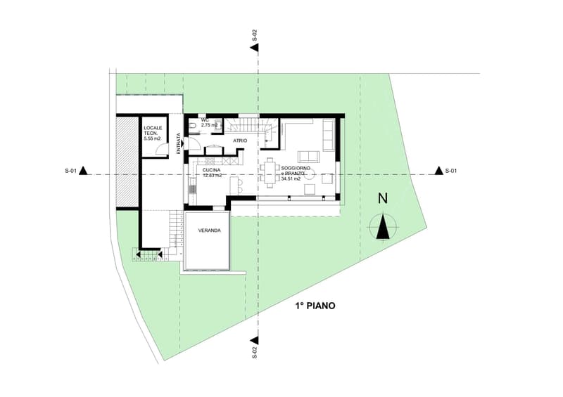 PROGETTO APPROVATO PER MODERNA VILLA DI 4.5 LOCALI A GNOSCA (3)