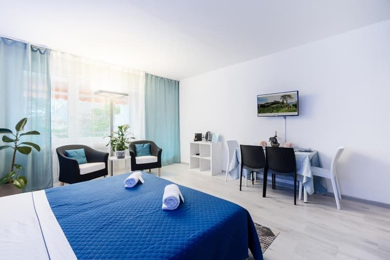 AFFITTASI 2.5 ARREDATO IN RESIDENCE CON PISCINA A BISSONE (4)