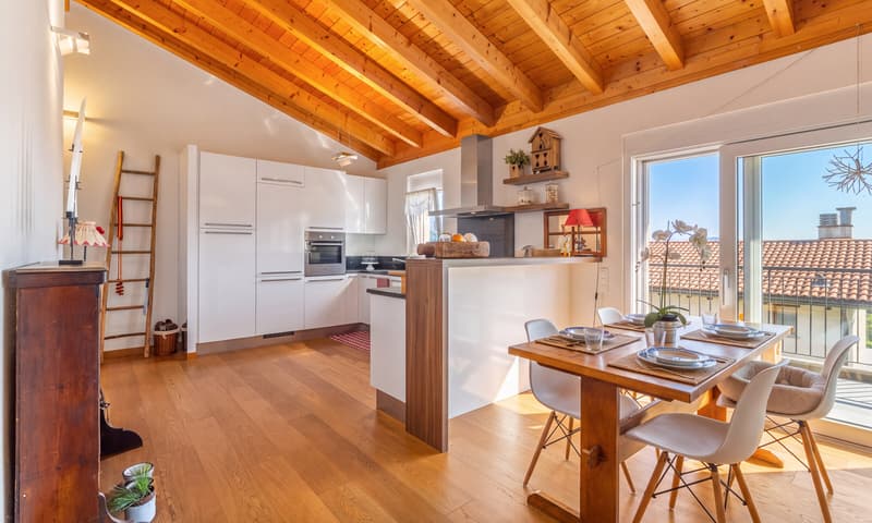 MODERNO ATTICO DI 3.5 LOCALI CON TERRAZZA A VILLA LUGANESE (1)