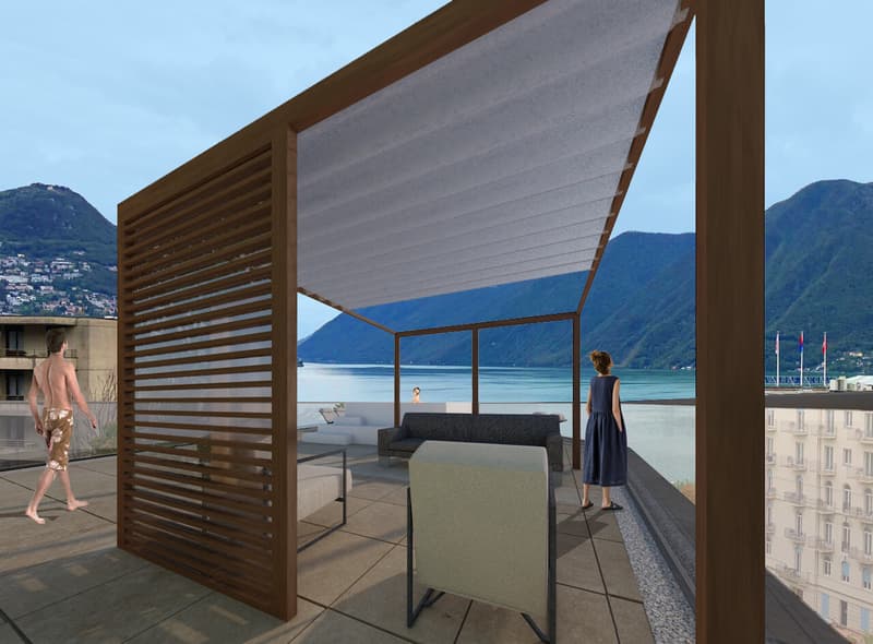 LUSSUOSO 3.5 LOCALI CON GIARDINO PRIVATO IN CENTRO LUGANO (1)