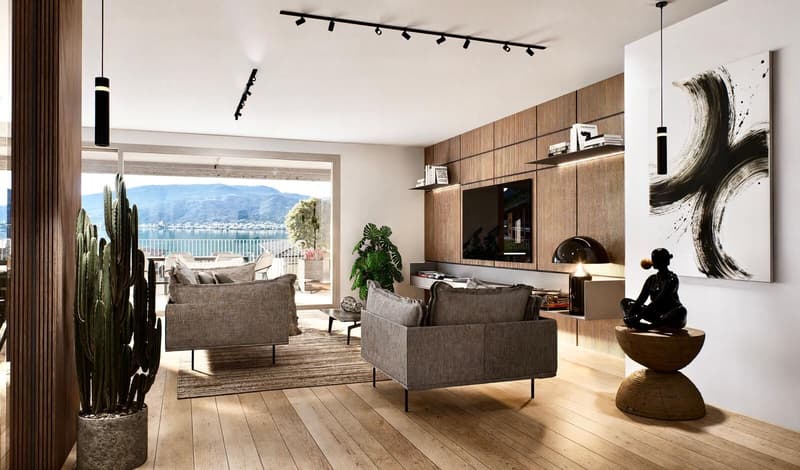 PRESTIGIOSO 3.5 LOCALI CON VISTA LAGO E GIARDINO A CAPOLAGO (3)