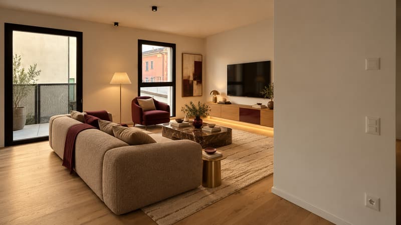 NUOVO APPARTAMENTO 3.5 LOCALI CON VISTA LAGO A MASSAGNO (2)