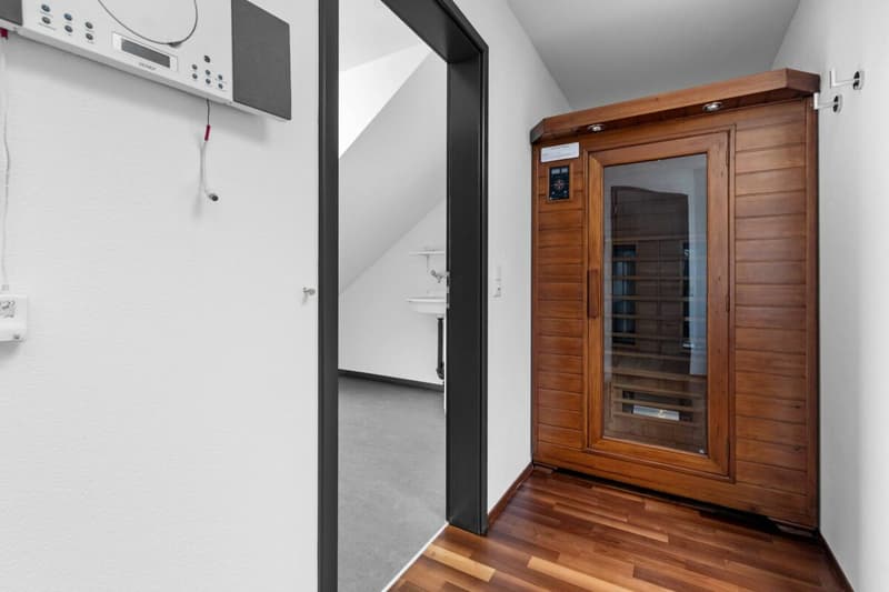Badezimmer mit Sauna, Perspektive 4, 2. Wohnebene