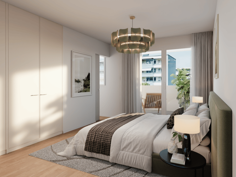 Schlafzimmer, 2.5-ZWG 1, 101, 201, 301
