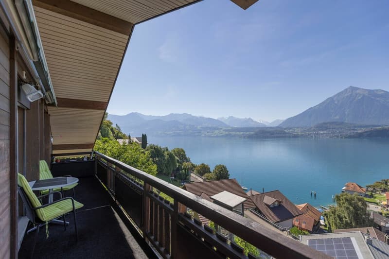 Idyllische Aussicht vom Balkon