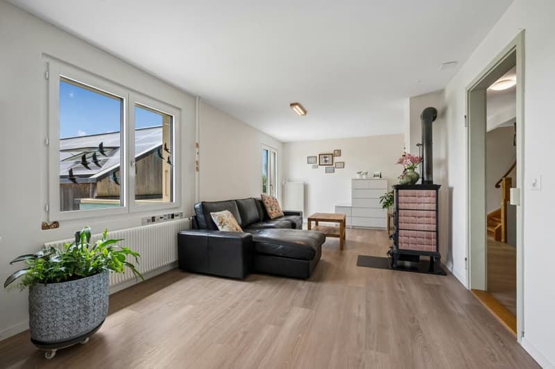 Wohnzimmer mit Cheminée
