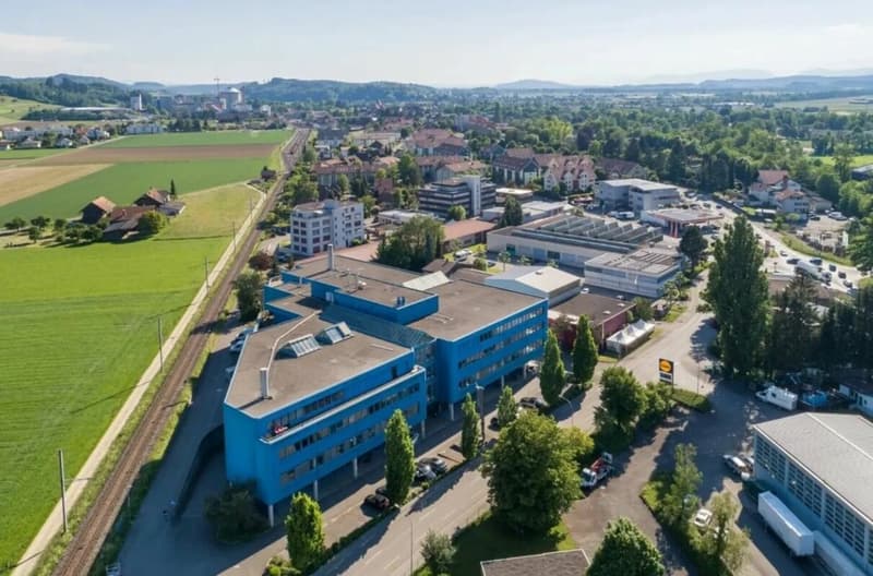 Drohnenaufnahme der Gewerbeliegenschaft