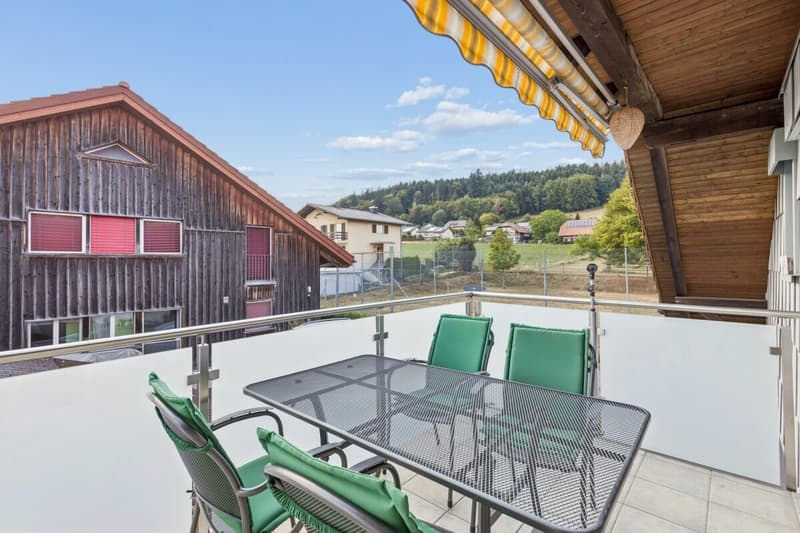 Balkon mit Blick ins Grüne