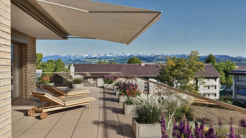 Visualisierung: Terrasse mit Weitsicht