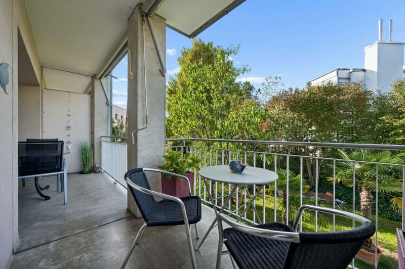Balkon mit Blick ins Grüne