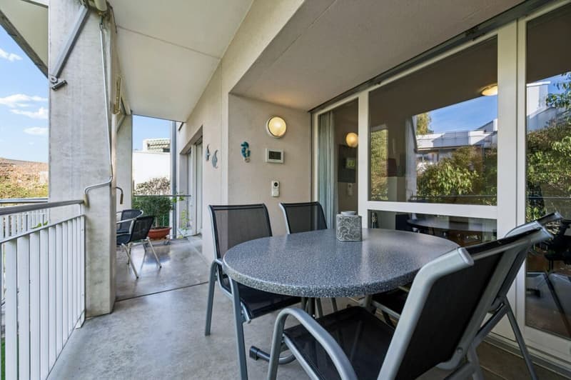 Balkon mit Blick ins Grüne