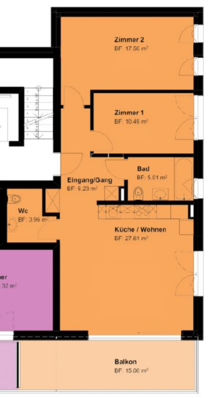 Moderne Wohnung mit grossem Balkon an ruhiger Lage! (10)