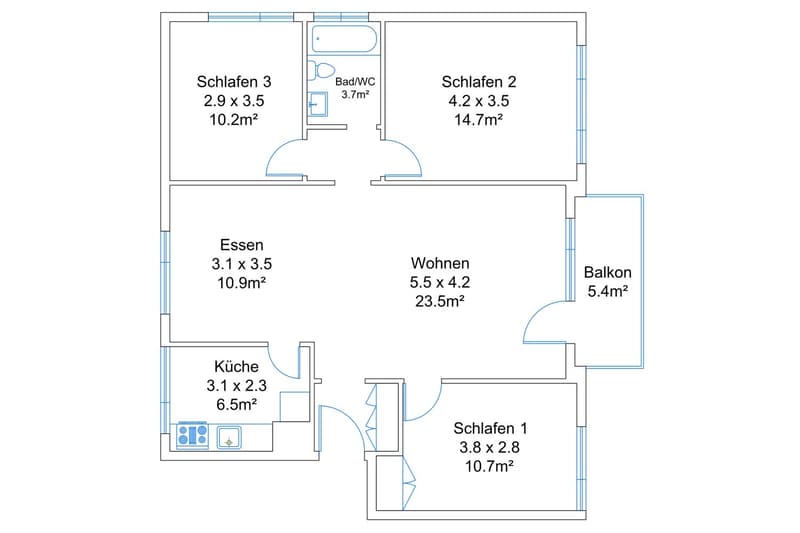 Neu renovierte grosse 7.5 Zimmer Familien Wohnung an ruhiger Lage in Hombrechtikon ZH m. Seesicht (44)
